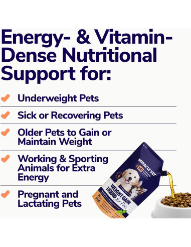 Suplemento Nutricional Miracle Vet para Aumento de Peso 450g