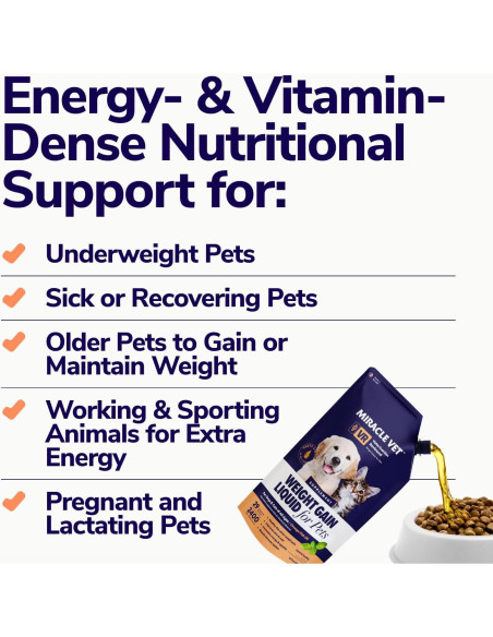 Suplemento Nutricional Miracle Vet para Aumento de Peso 450g