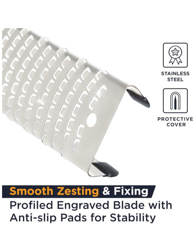 Rallador de Queso Deiss - Acero Inoxidable, Apto Lavavajillas