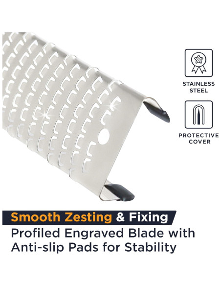 Rallador de Queso Deiss - Acero Inoxidable, Apto Lavavajillas