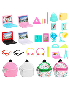 SOTOGO 29 Piezas Accesorios Escuela Muñecas Miniatura