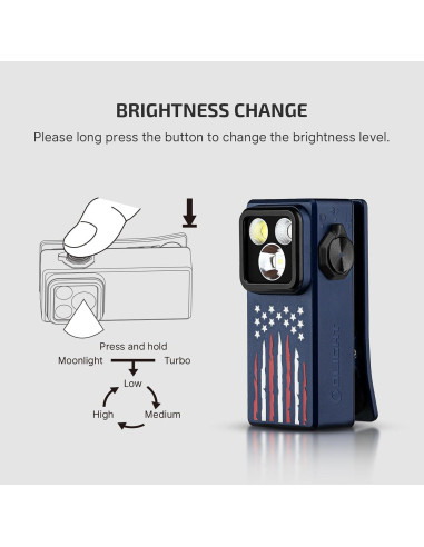 Linterna OLIGHT Oclip Ultra 530 Lúmenes Recargable Clip-on