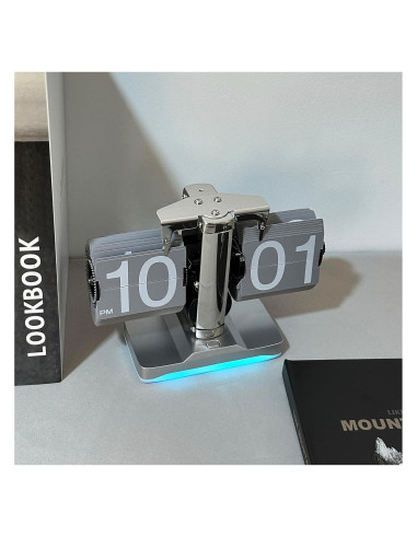 Reloj Digital de Volteo Itigoitie Retro con Luz Nocturna