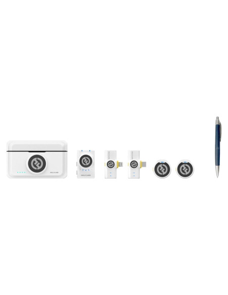 Micrófono Lavalier Inalámbrico Hollyland Lark M2 Blanco Marfil