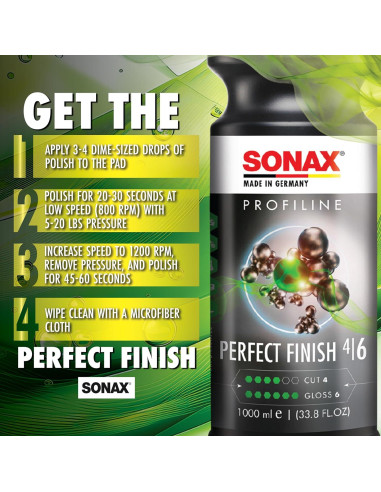 Pulidor Sonax Perfect Finish 1000 ml - Elimina Arañazos y Defectos