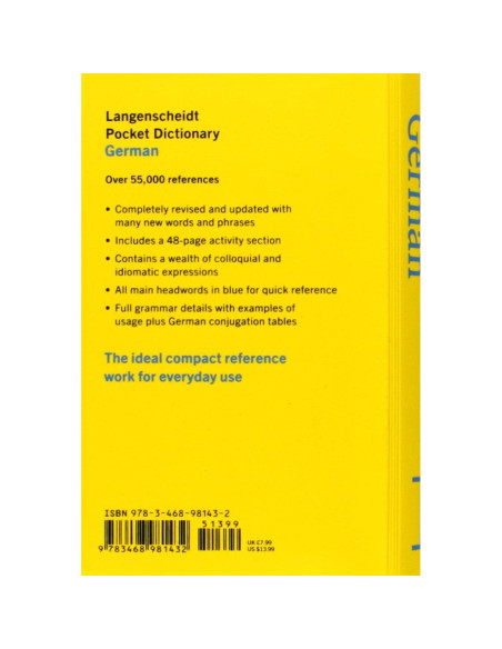 Langenscheidt Pocket Dictionary German: German-English/English-German (Langenscheidt Pocket Dictionaries)