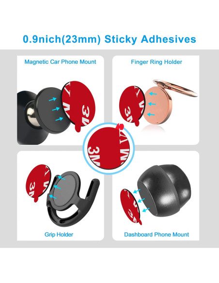 Adhesivos Repuestos 3M para Soporte de Teléfono VOLPORT - 8 Piezas