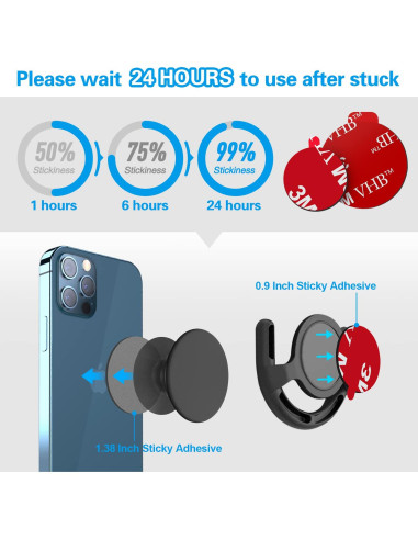 Adhesivos Repuestos 3M para Soporte de Teléfono VOLPORT - 8 Piezas