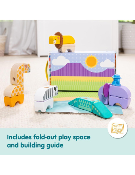 Bloques de Madera Conectables Melissa & Doug Safari 34 Pzs