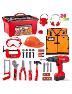 Conjunto de Herramientas para Niños Joyin 26 Piezas con Disfraz
