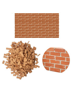 Mini Ladrillos Rojos Cayway - 560 Pcs para Jardines en Miniatura
