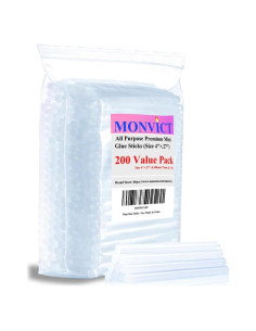 Palitos de Pegamento Caliente MONVICT 200 Unidades 10.16 cm