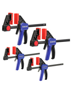 Juego de Abrazaderas WORKPRO 4 Piezas 15.24cm y 11.43cm Azul