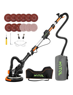 Lijadora de Yeso Eléctrica MYTOL 7.2A con Luz LED y Mango Plegable
