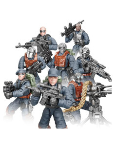 Figura de Acción Mini SWAT 8 PCS con Accesorios