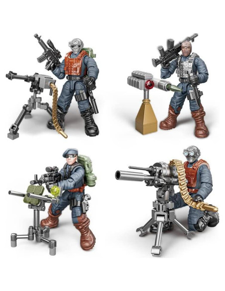 Figura de Acción Mini SWAT 8 PCS con Accesorios