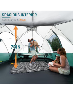 Carpa de Camping DMH OUTDOORS para 8 Personas con Porche 2