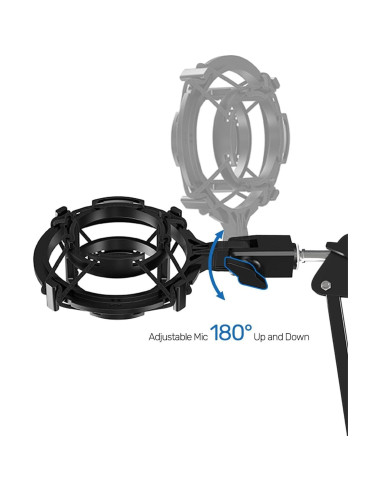 Soporte de choque Borenbuir con filtro antipop para AT2020