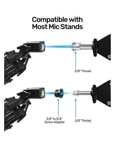 Soporte de choque Borenbuir con filtro antipop para AT2020