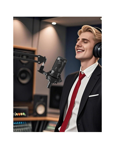 Soporte de choque Borenbuir con filtro antipop para AT2020