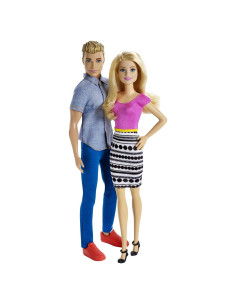 Conjunto de muñecas Barbie y Ken Mattel 2 piezas moda