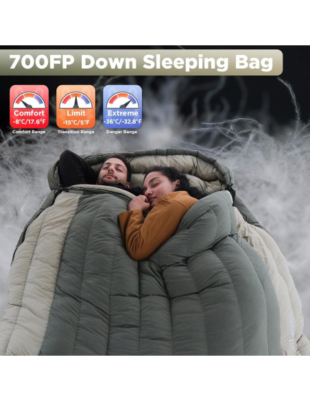 Saco de dormir ATEPA PROMOTER 2000 XL 0C Doble Plumas