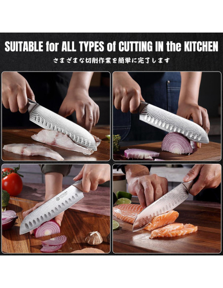 Cuchillo Santoku YOTSUBA 20 cm Acero Inoxidable Forjado