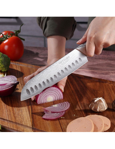 Cuchillo Santoku YOTSUBA 20 cm Acero Inoxidable Forjado