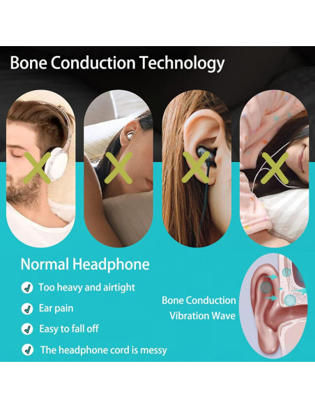 Altavoz de almohada Bluetooth HSDSLEEP Negro - Conducción Ósea