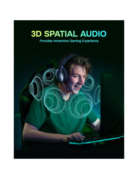 Auriculares Gaming Inalámbricos KOFIRE UG-06 con Micrófono, 65h Batería, RGB