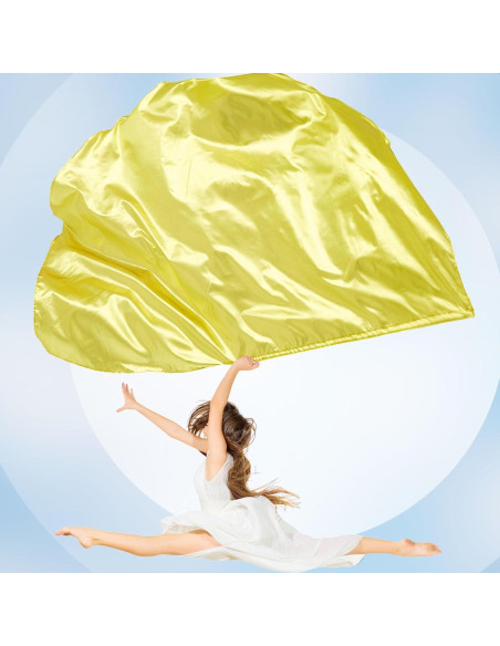 Jetec 2 Banderas de Alabanza para Danza 140 cm con Varilla