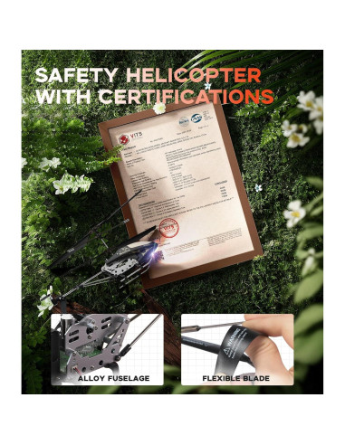 Helicóptero RC SYMA S107H con 2 Baterías y Estabilizador