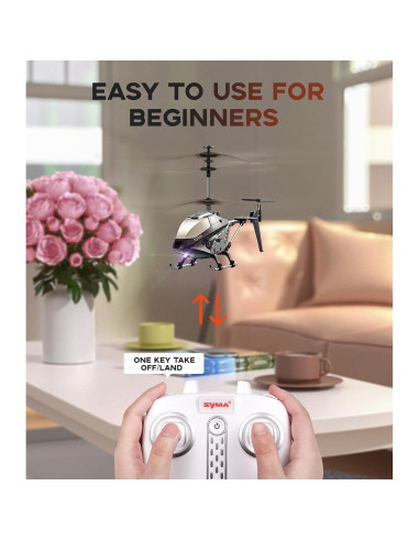 Helicóptero RC SYMA S107H con 2 Baterías y Estabilizador