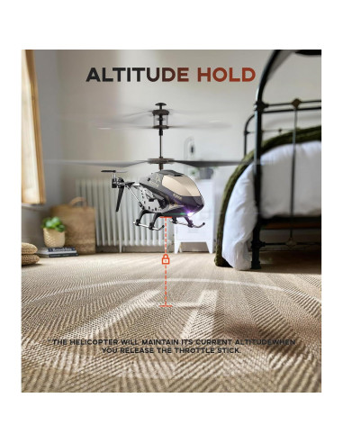 Helicóptero RC SYMA S107H con 2 Baterías y Estabilizador