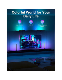 Barra de Luz LED RGB Eastfine DX21005-01, 2 Pares, USB 2