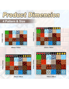 Alfombra de Juego Antideslizante Choosmile 1.02x1.52m Píxeles 2