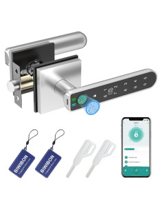 Cerradura Biométrica con Huella Dactilar BIWIBON BCA-02 Plata