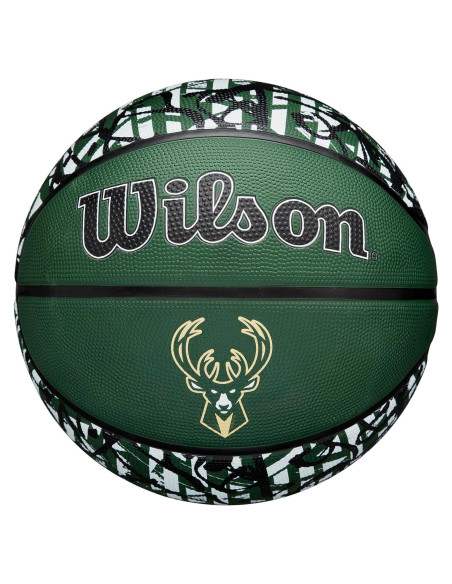Balón de Baloncesto Wilson NBA Team Graffiti Milwaukee Bucks
