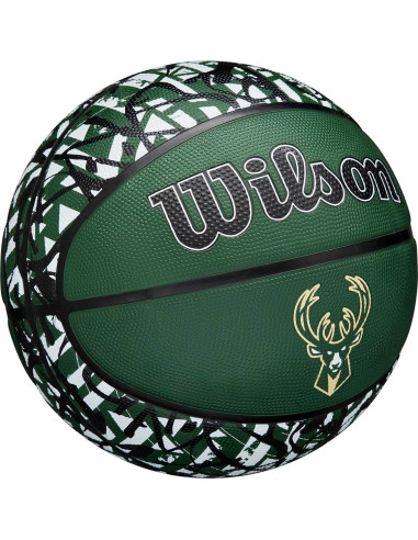 Balón de Baloncesto Wilson NBA Team Graffiti Milwaukee Bucks