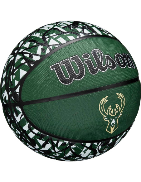 Balón de Baloncesto Wilson NBA Team Graffiti Milwaukee Bucks