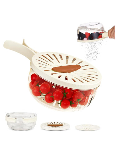 Colador de Frutas SOJUGF 2 en 1 con Asa Plegable 22.86 cm