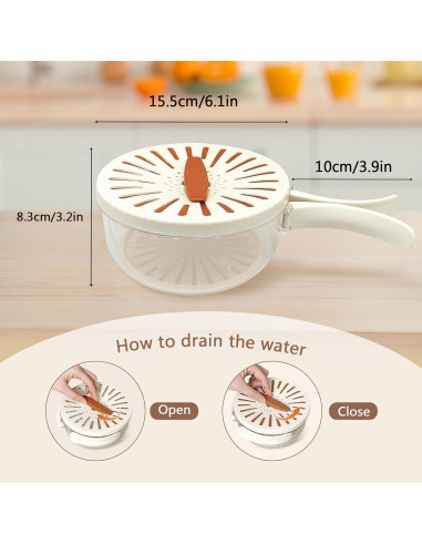 Colador de Frutas SOJUGF 2 en 1 con Asa Plegable 22.86 cm