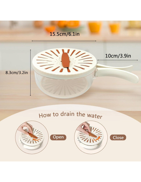 Colador de Frutas SOJUGF 2 en 1 con Asa Plegable 22.86 cm