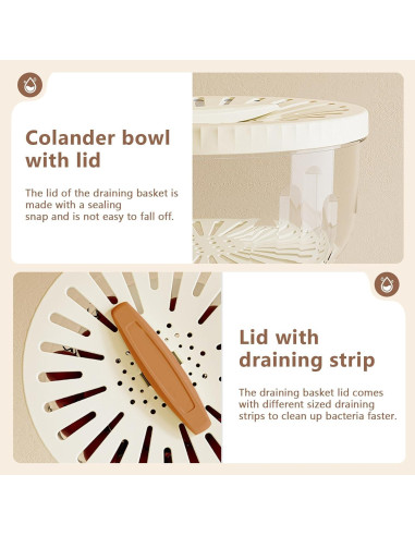 Colador de Frutas SOJUGF 2 en 1 con Asa Plegable 22.86 cm