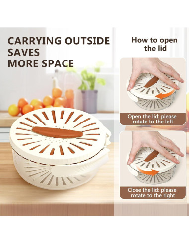 Colador de Frutas SOJUGF 2 en 1 con Asa Plegable 22.86 cm