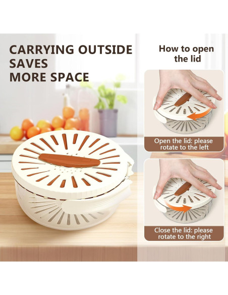 Colador de Frutas SOJUGF 2 en 1 con Asa Plegable 22.86 cm