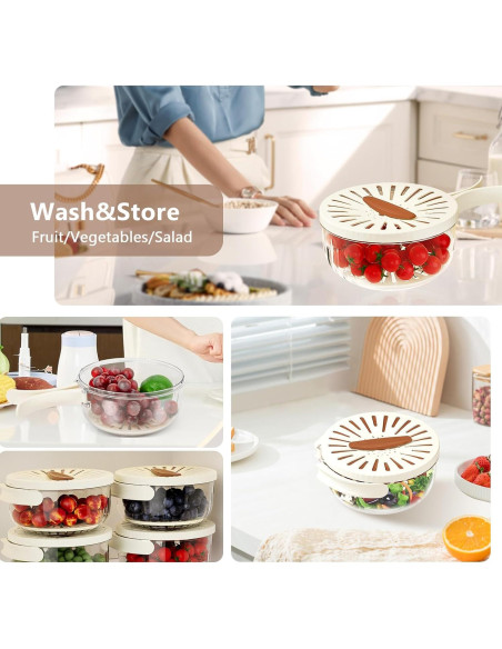 Colador de Frutas SOJUGF 2 en 1 con Asa Plegable 22.86 cm