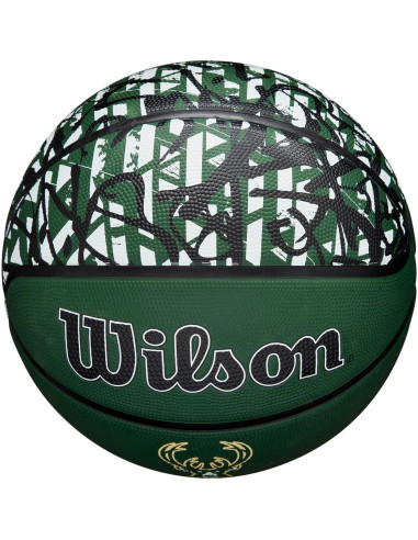 Balón de Baloncesto Wilson NBA Team Graffiti Milwaukee Bucks