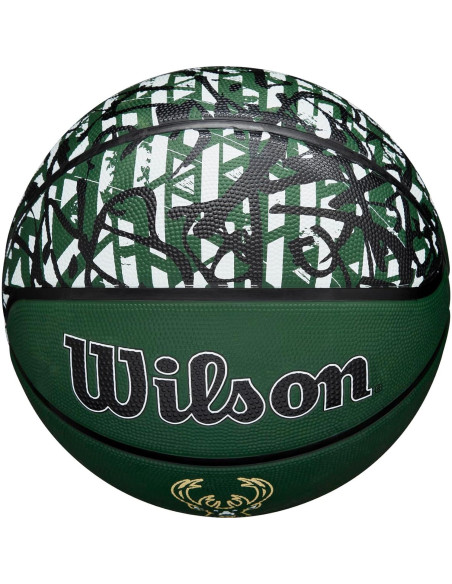 Balón de Baloncesto Wilson NBA Team Graffiti Milwaukee Bucks