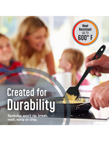 Juego de Espátulas de Silicona Kaluns 5 Piezas Resistente al Calor